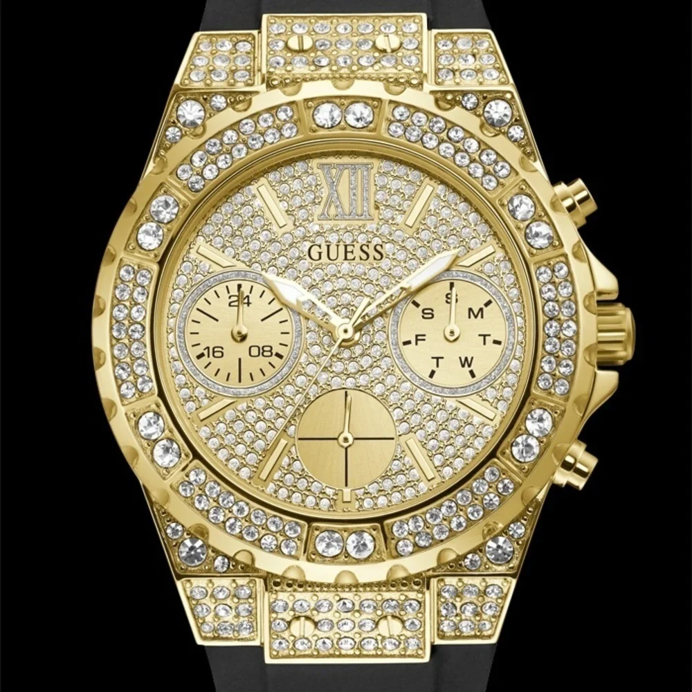 New GUESS 39.5mm Watch With Crystal by Swarovski